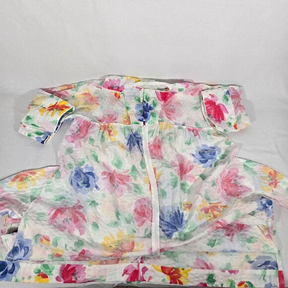 USA Vintage 70's Cottagecore Multicolor Floral Maxi Dress by MISS ELAINE Size XL - Picture 11 of 17